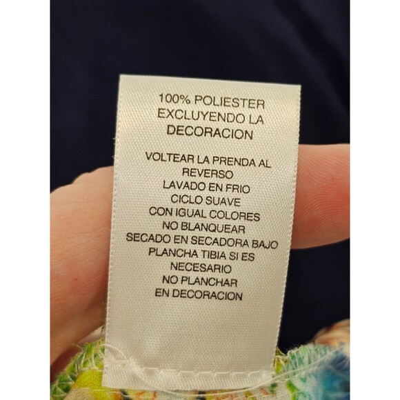 ALK Women's Medium Valerie Stevens Multicolor Popvoer Open Back Blouse Shirt Top - Picture 8 of 8